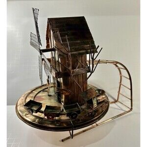 Vintage Tin Musical Windmill Train, I’ve Been Working On The Railroad  -As Shown